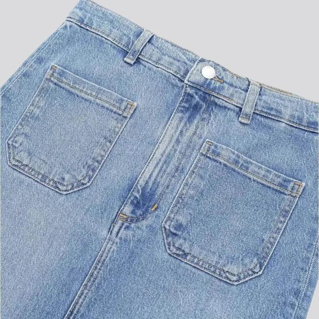 Lightweight 90s casual denim skirt