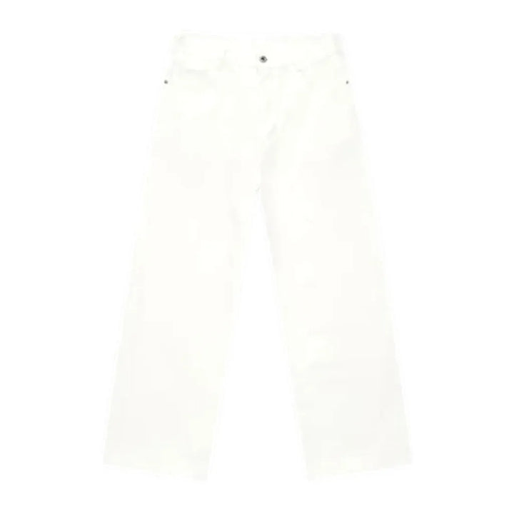 Sanded Monochrome Fashion Fit Men's Jeans - White