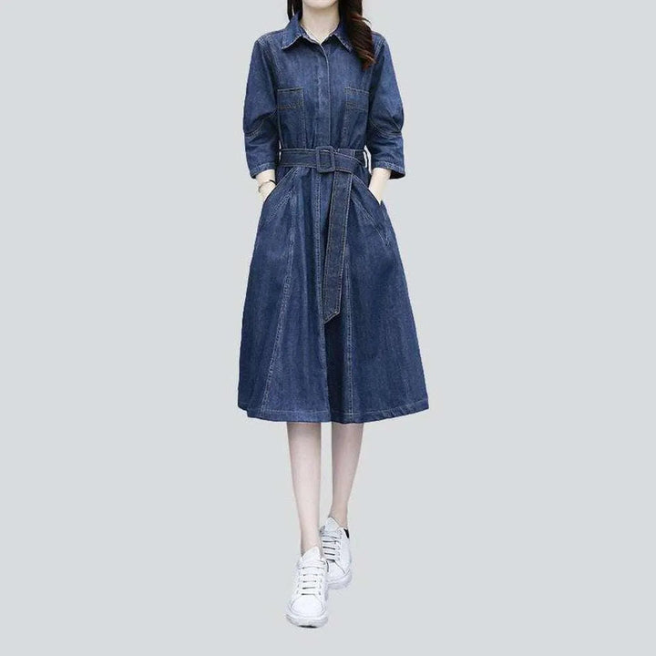 Classic medium wash denim dress | Jeans4you.shop