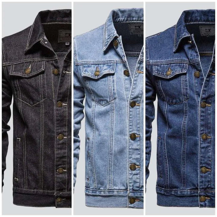 Classic regular men's jeans jacket