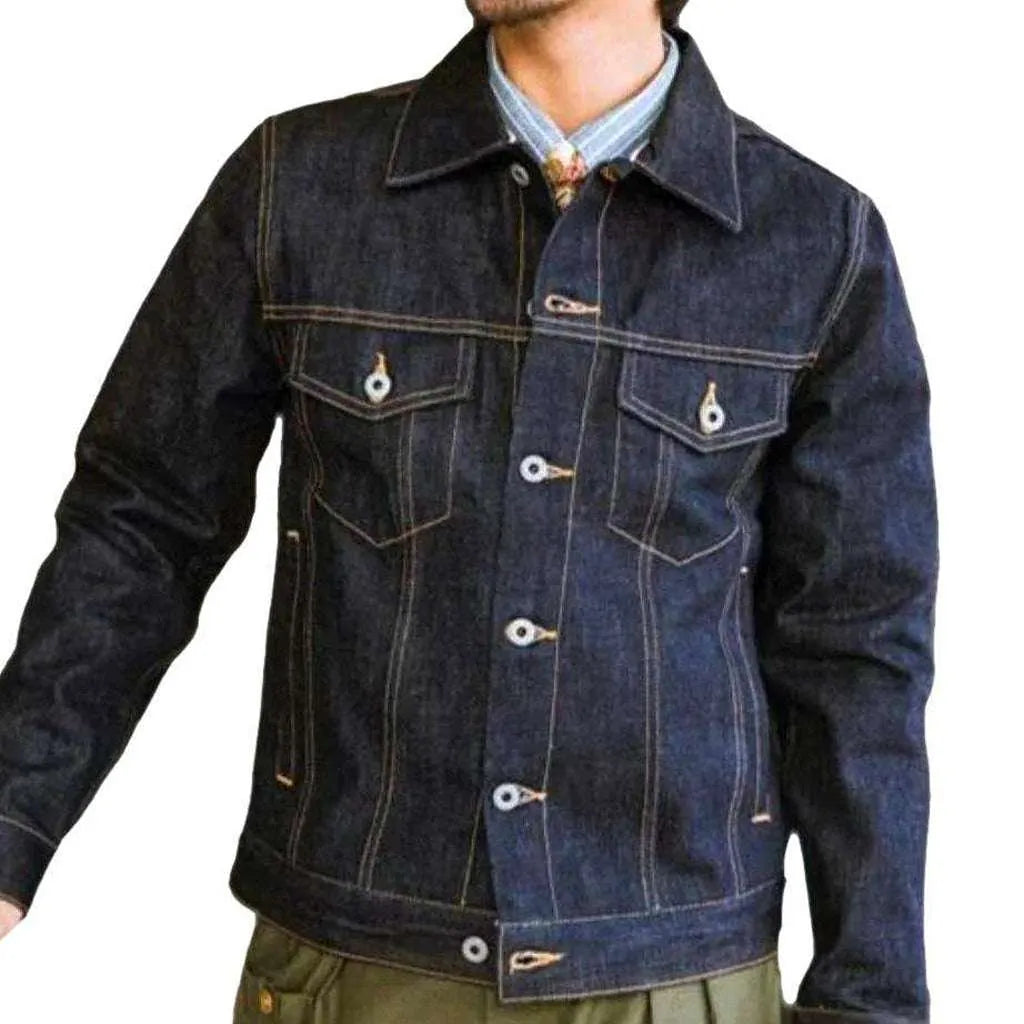 Classic selvage men's jeans jacket