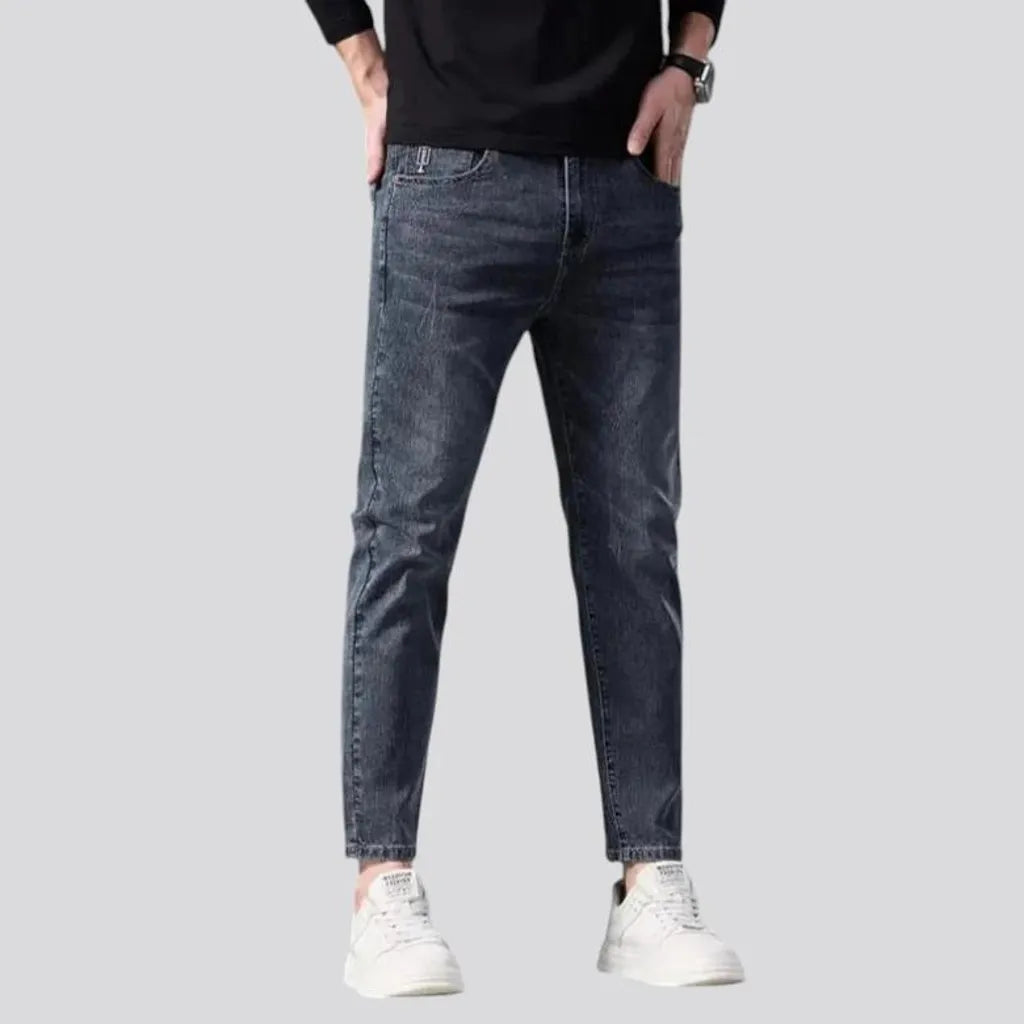 Sanded tapered men's jeans