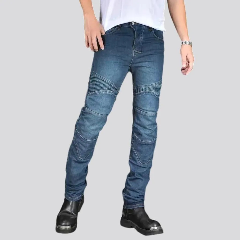 Slim fit riding men's jeans