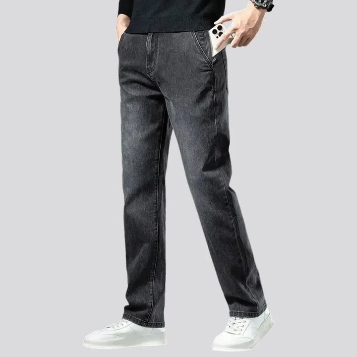 High waist casual men's jeans