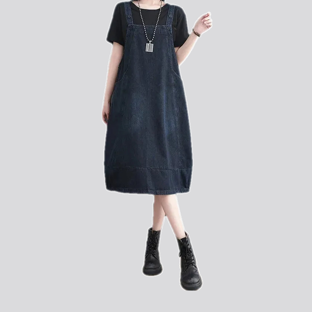 Dark a Line Casual Denim Dress | Jeans4you.shop