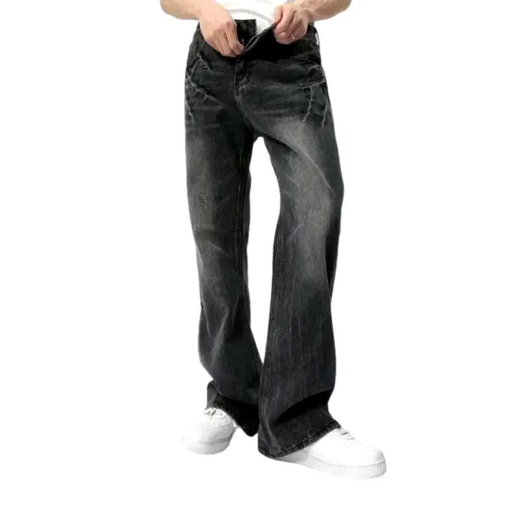 Dark-grey men's vintage jeans