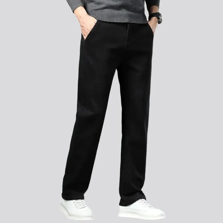 Casual high waist tapered leg jeans for men