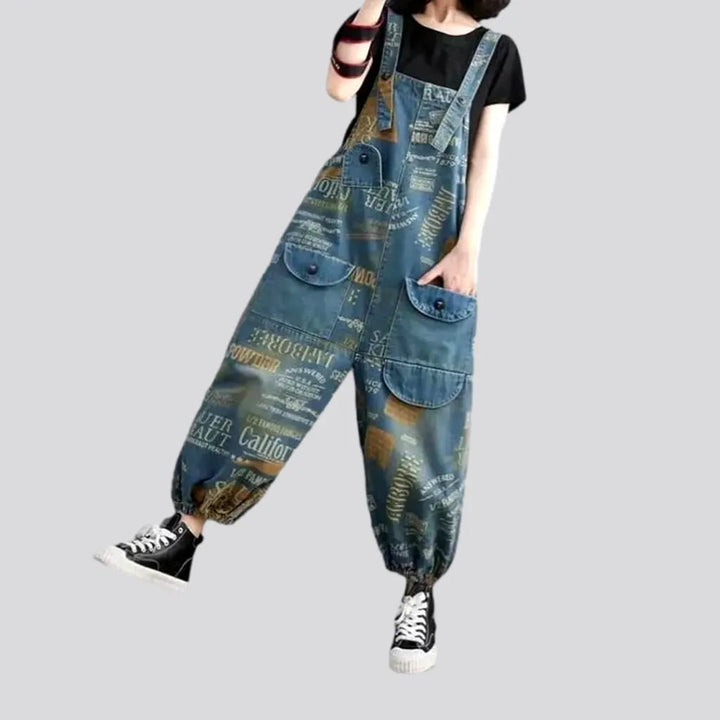 Denim dungaree overall for ladies | Jeans4you.shop