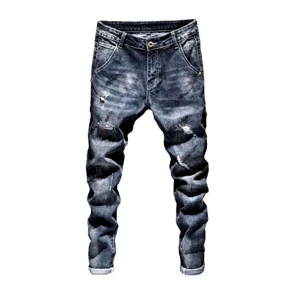 Distressed vintage urban men's jeans