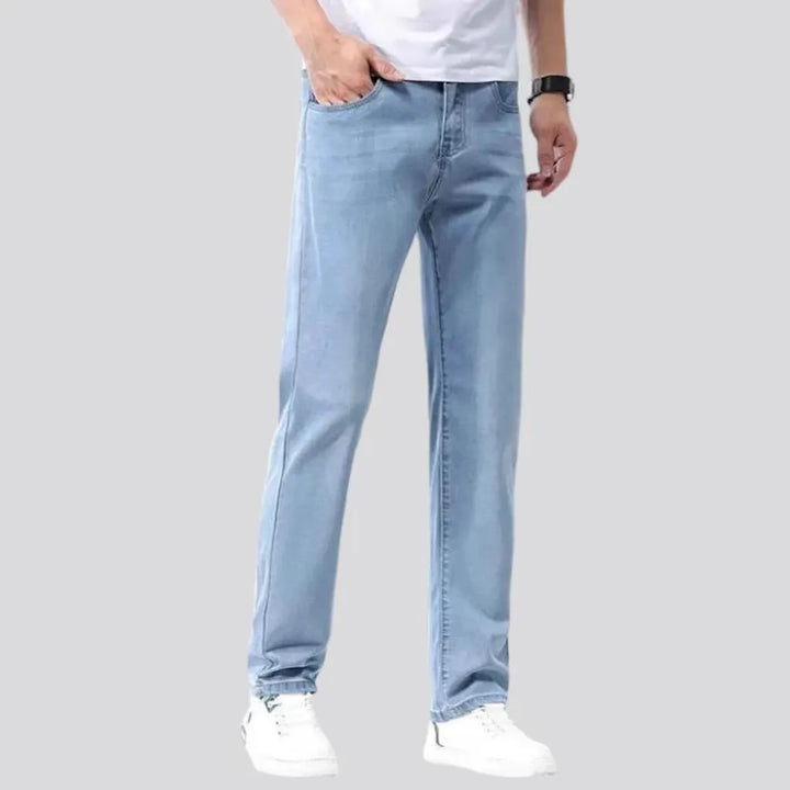 Thin men's classic jeans