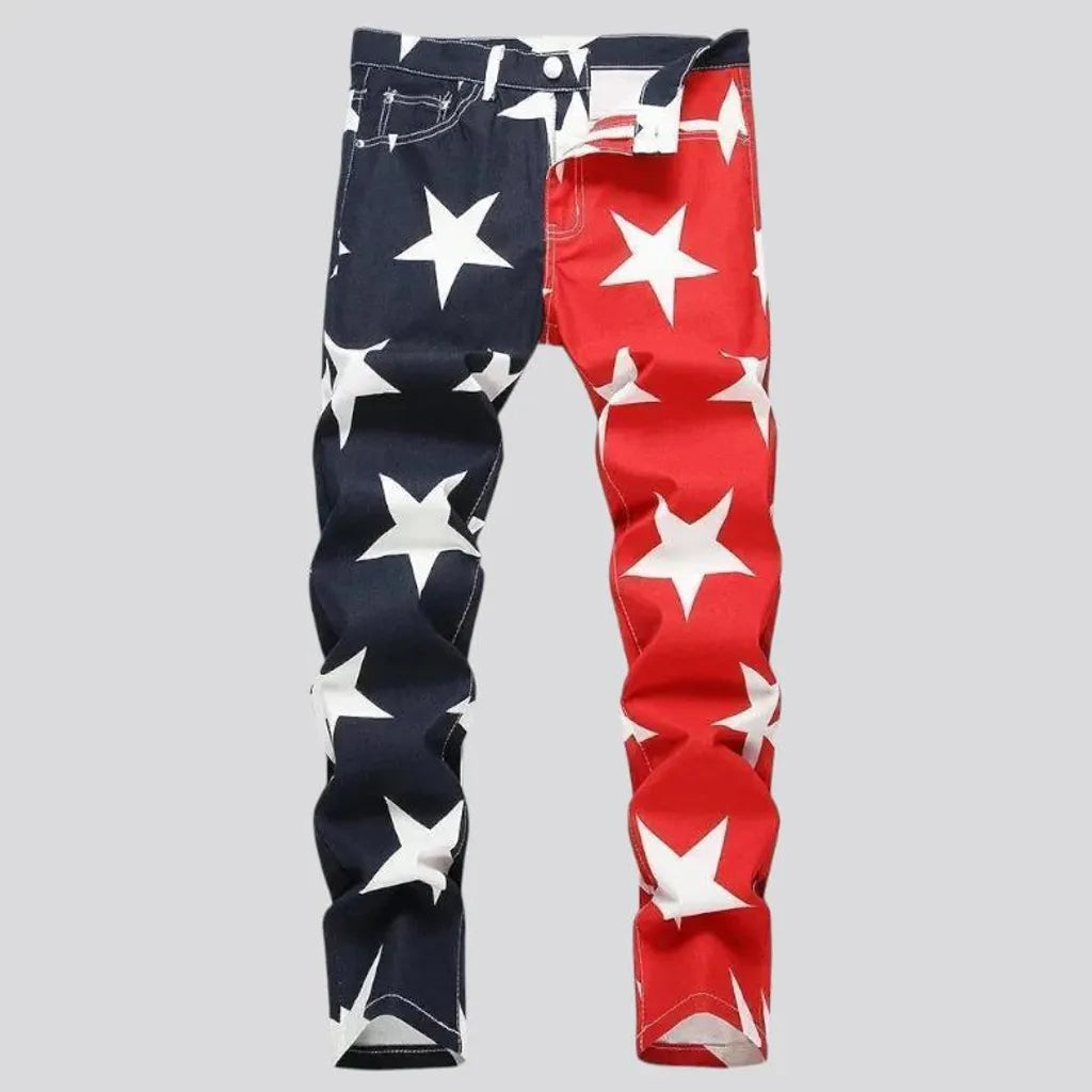 Colored skinny fit men's jeans