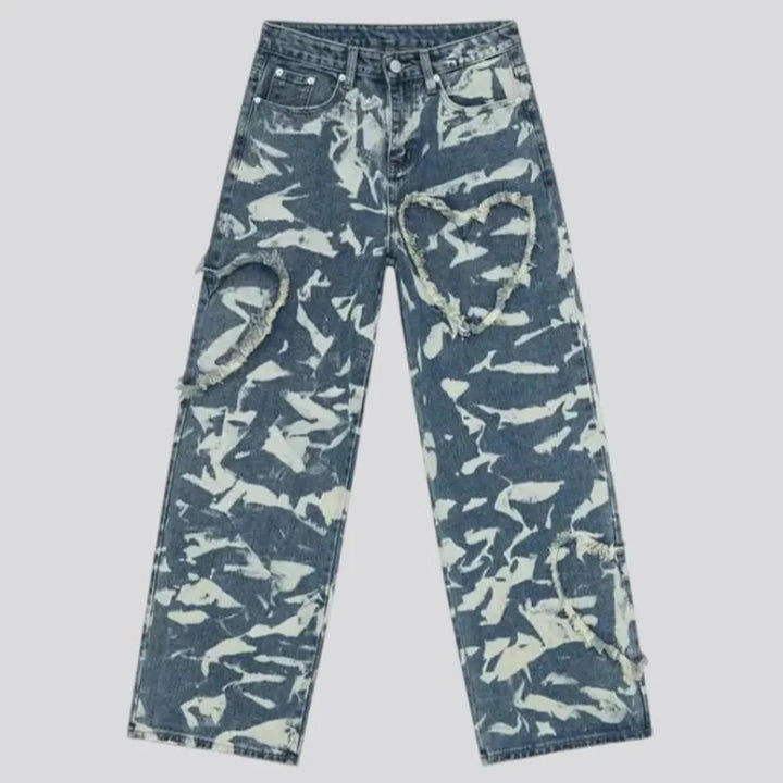 Camouflage fashion multi-color men's jeans