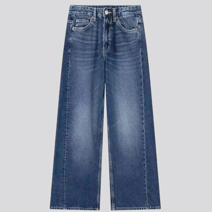 Sanded mid-rise women's jeans