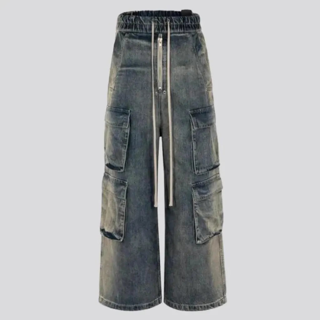 Cargo high-waist jeans
 for men