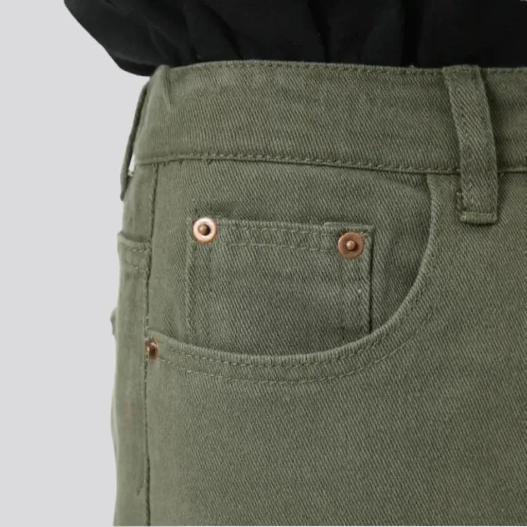 Color jean shorts
 for men