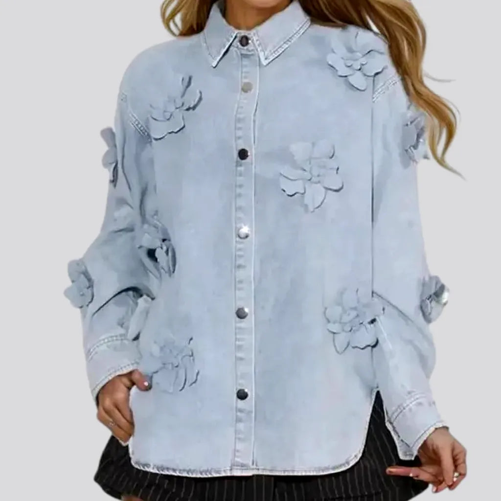 Extra-large Fashion Chambray Jean Shirt for Ladies | Jeans4you.shop