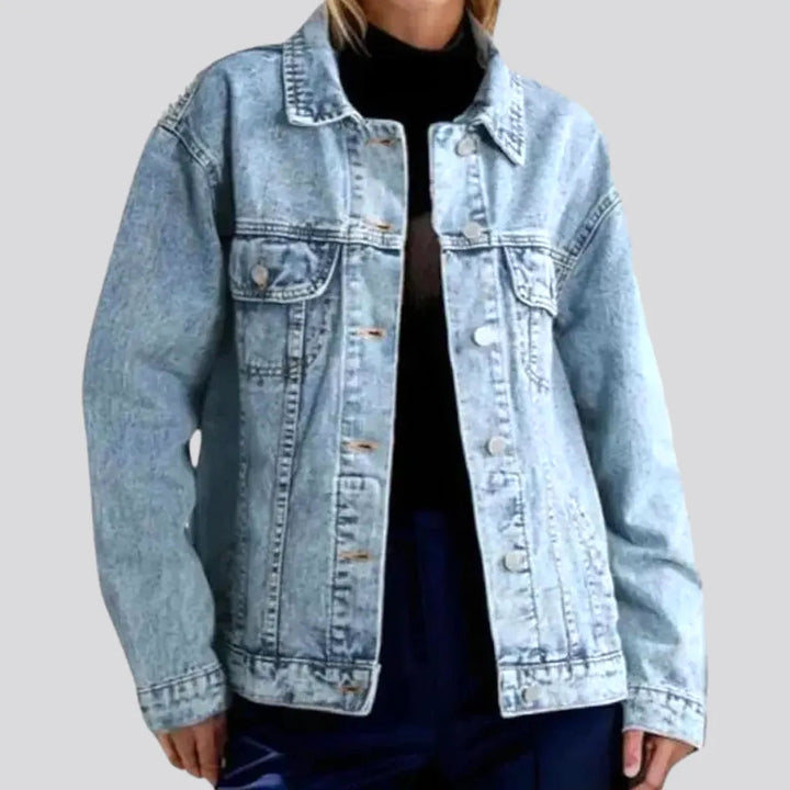 Extra-large Fit Worn-in Women's Jean Jacket | Jeans4you.shop