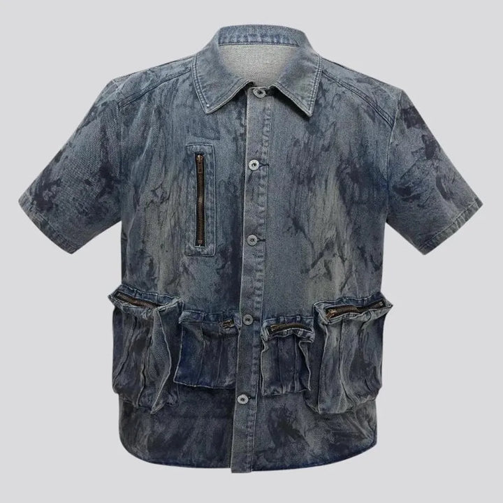 Vintage style men's jean shirt