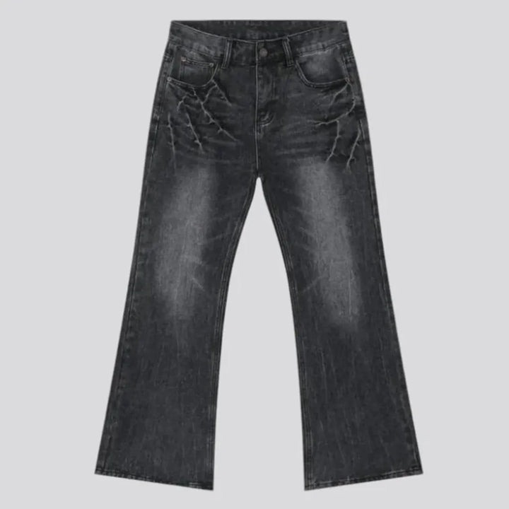 Sanded vintage fashion baggy men's jeans