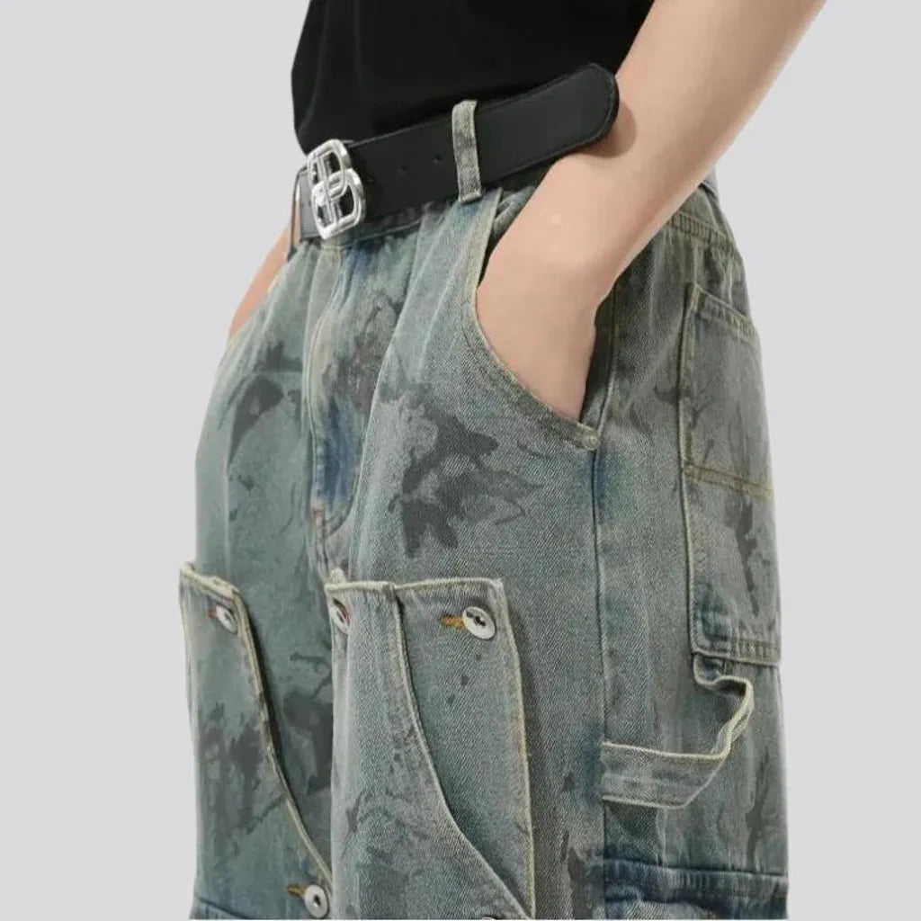 Mid rise retro baggy men's jeans