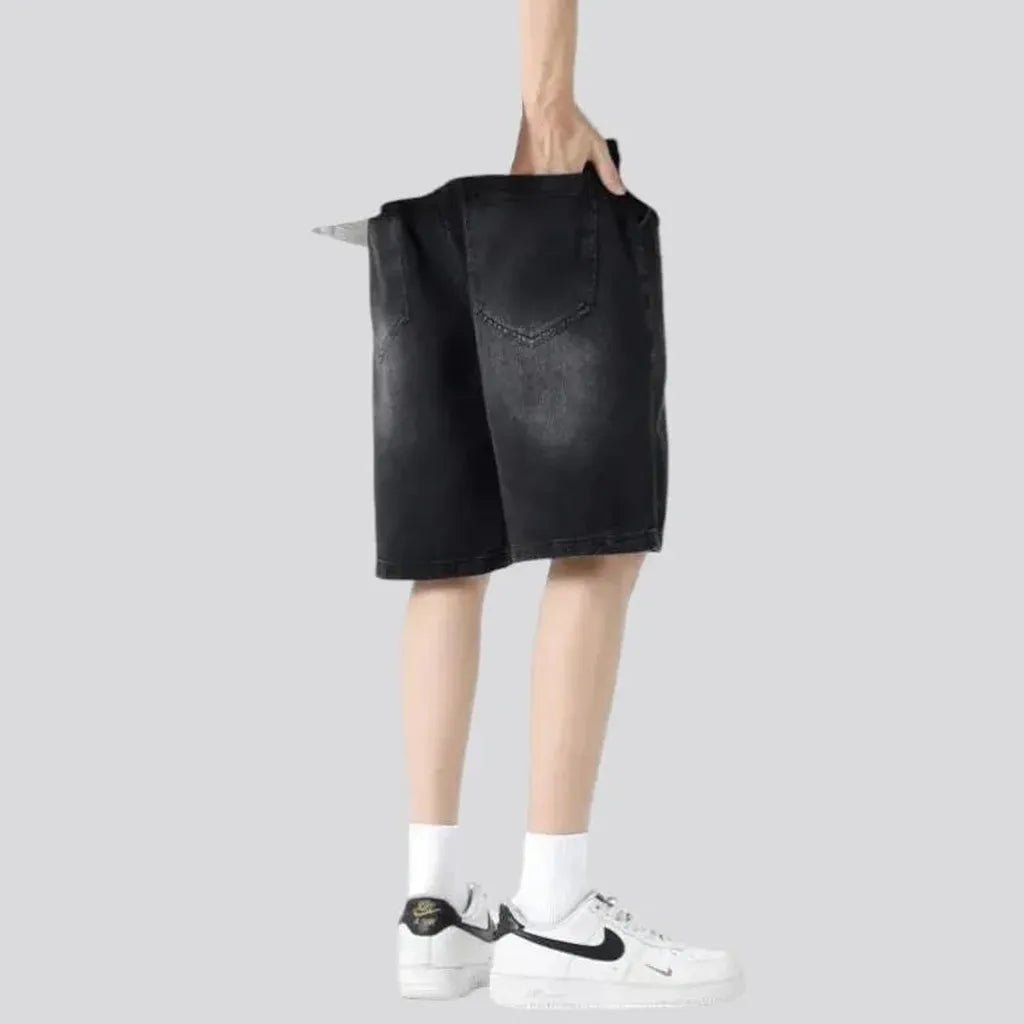Fashion high-waist men's jean shorts
