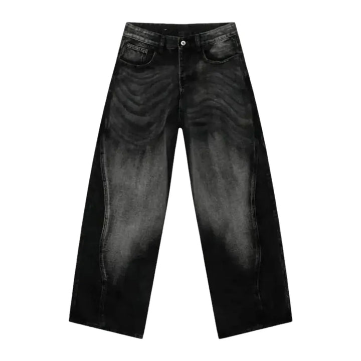 Vintage Baggy Boho Men's Jeans - Black