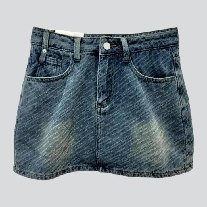 Mid-waist boho jeans skirt
 for women | Jeans4you.shop