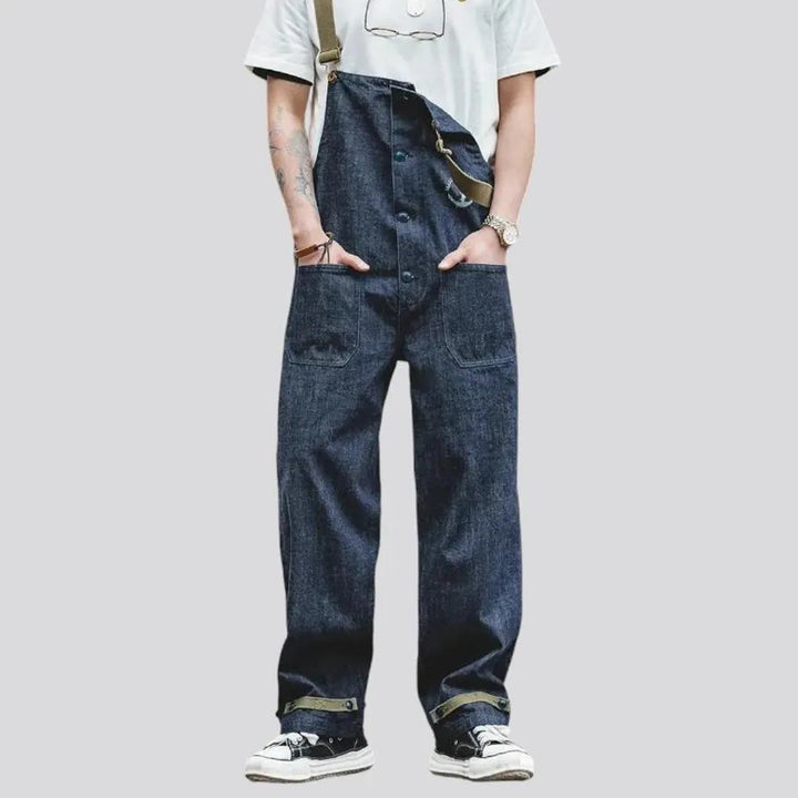 Casual baggy denim dungaree for men