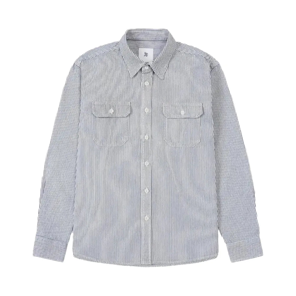 Casual Chambray Style Men's Denim Shirt - White