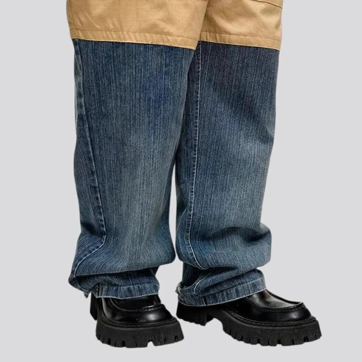 Mid rise casual men's jeans