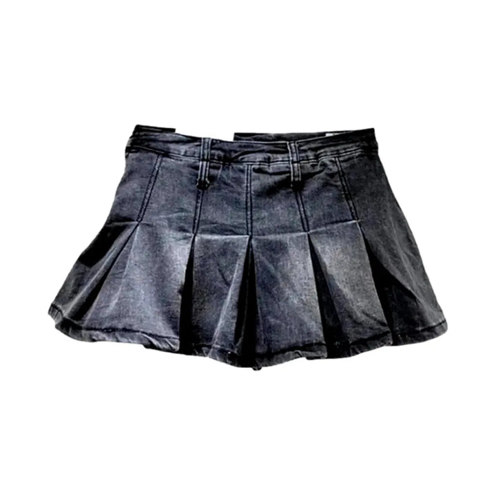 Fashion sanded jean skort
 for ladies