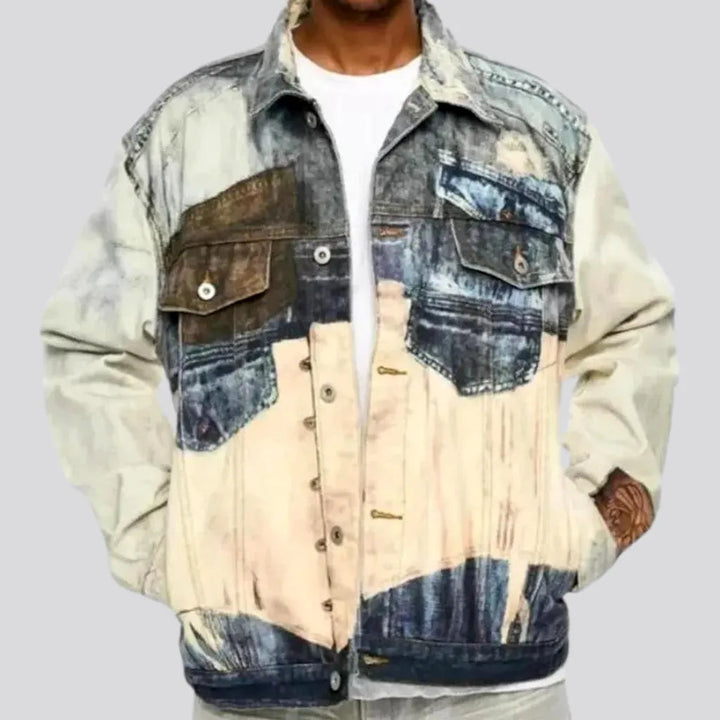 Fashionable Bleached Men's Jeans Jacket | Jeans4you.shop