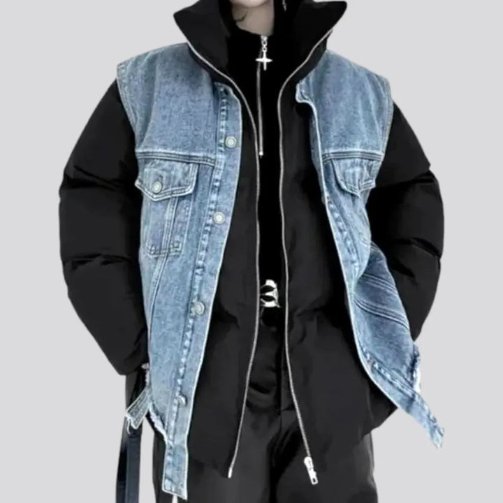 Fashionable Men's Jeans Puffer Jacket | Jeans4you.shop