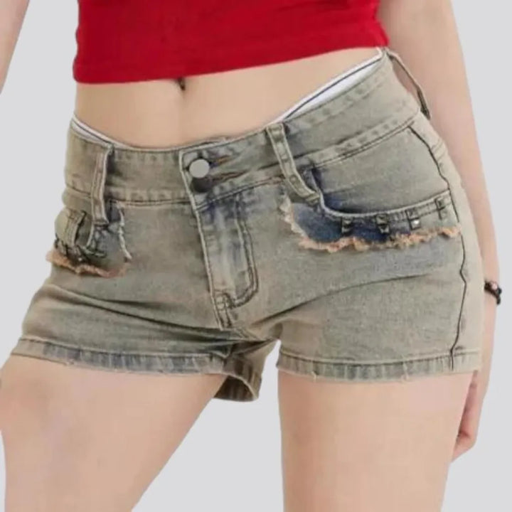 Mid-waist slim denim shorts
 for ladies | Jeans4you.shop