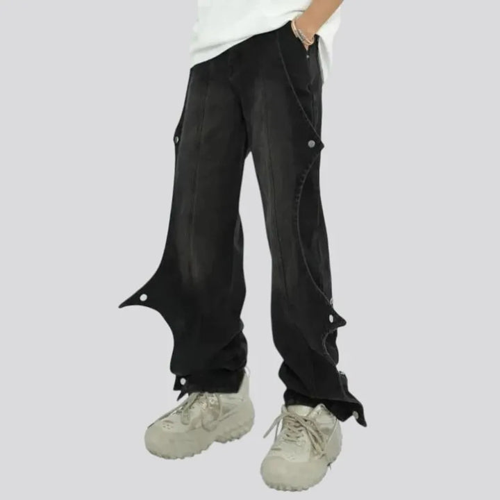 Loose fit high rise retro men's jeans