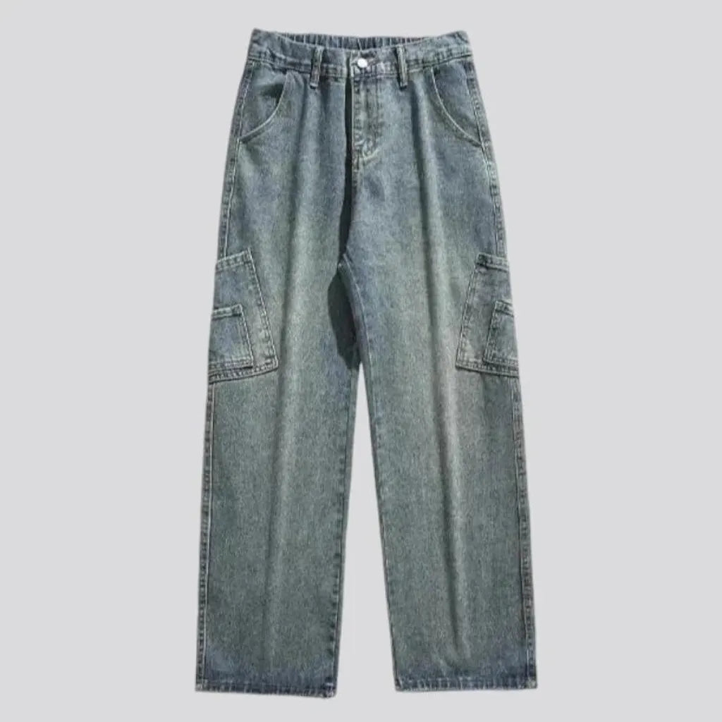 Vintage baggy mid waist men's jeans