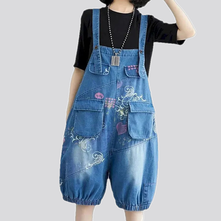 Floral Style Women's Jeans Overall | Jeans4you.shop