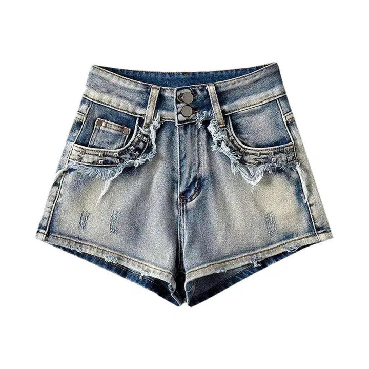 Grunge women's jeans shorts