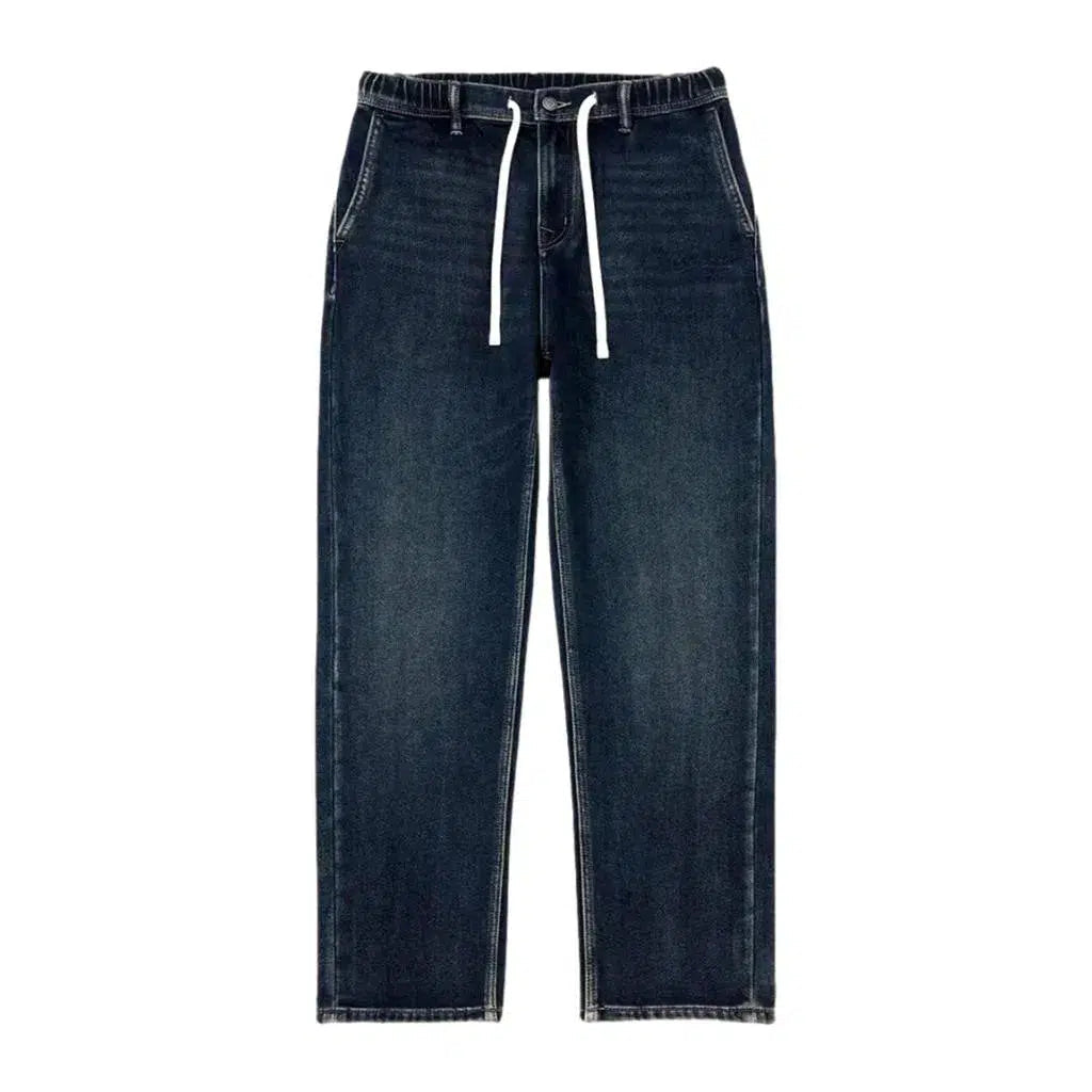 Heavyweight men's dark jeans