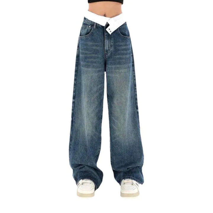 High-waist baggy jeans
 for women