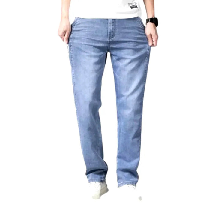 High-waist lyocell jeans for men