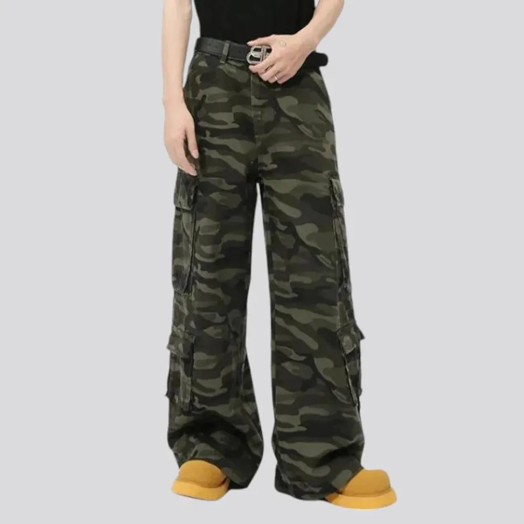 Camouflage baggy cargo men's jeans