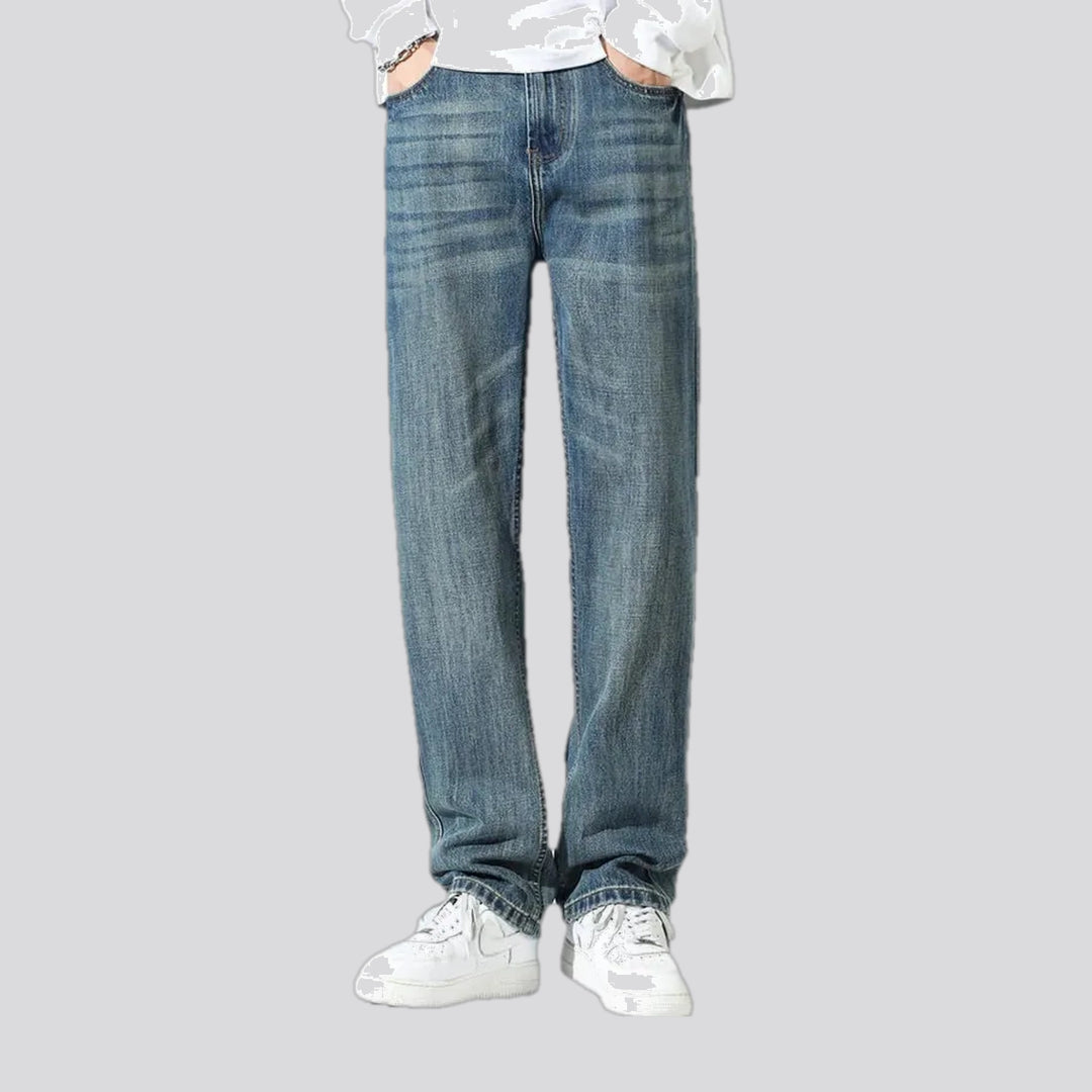 Light Casual Mid-waist Faded Men's Jeans | Jeans4you.shop