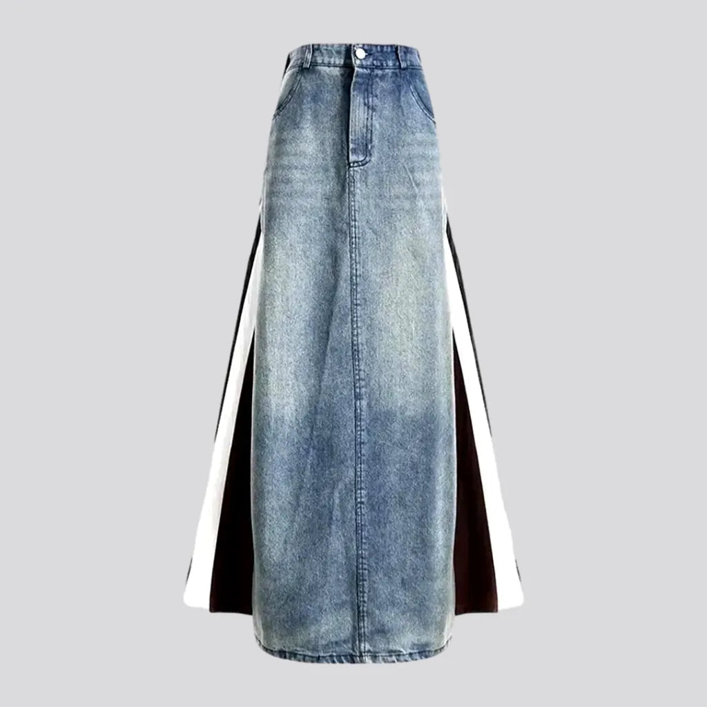 Light Mixed High Rise Jeans Skirt | Jeans4you.shop