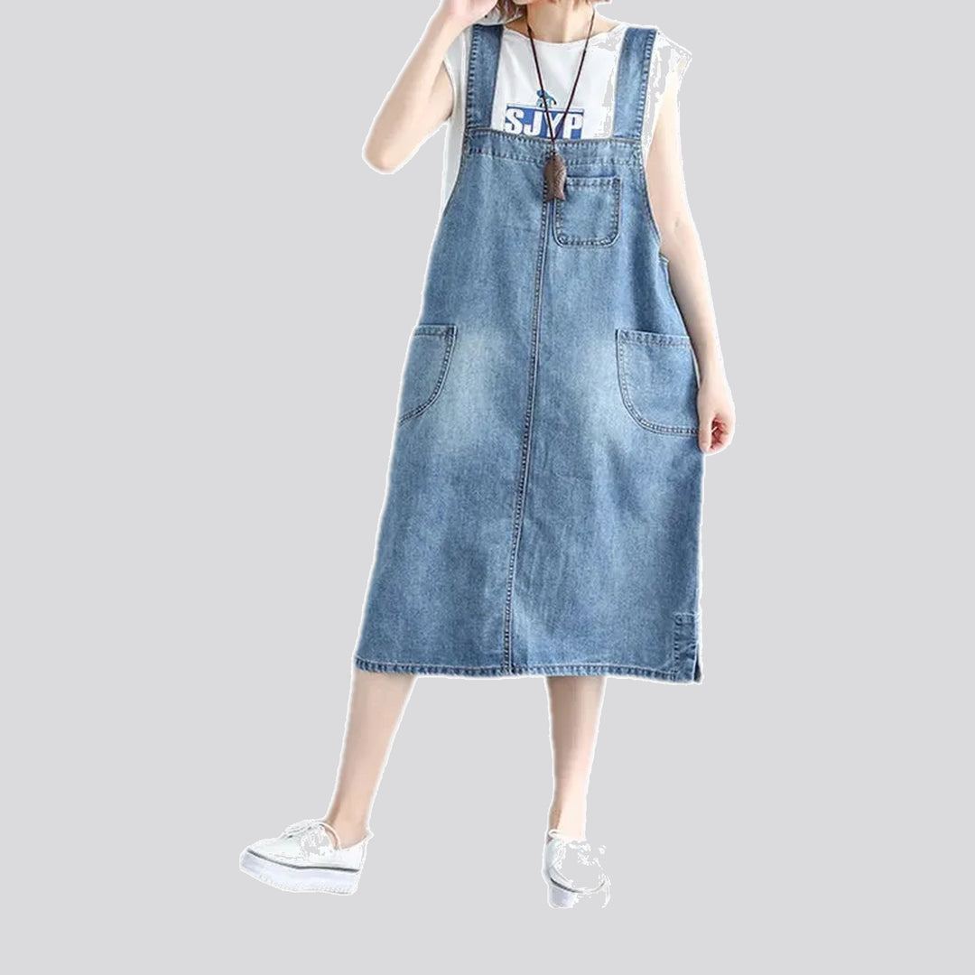 Light Sanded Casual Denim Dress | Jeans4you.shop