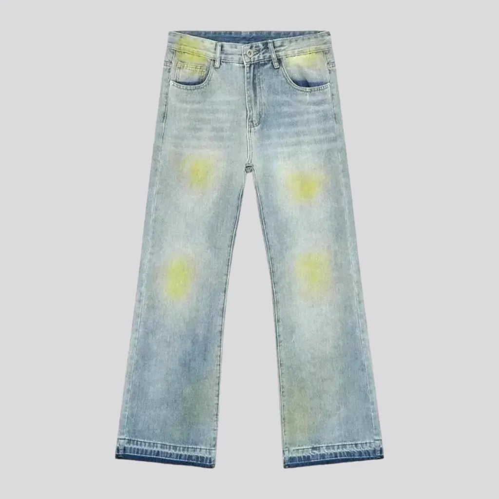 Light Wash Painted Vintage Men's Jeans | Jeans4you.shop