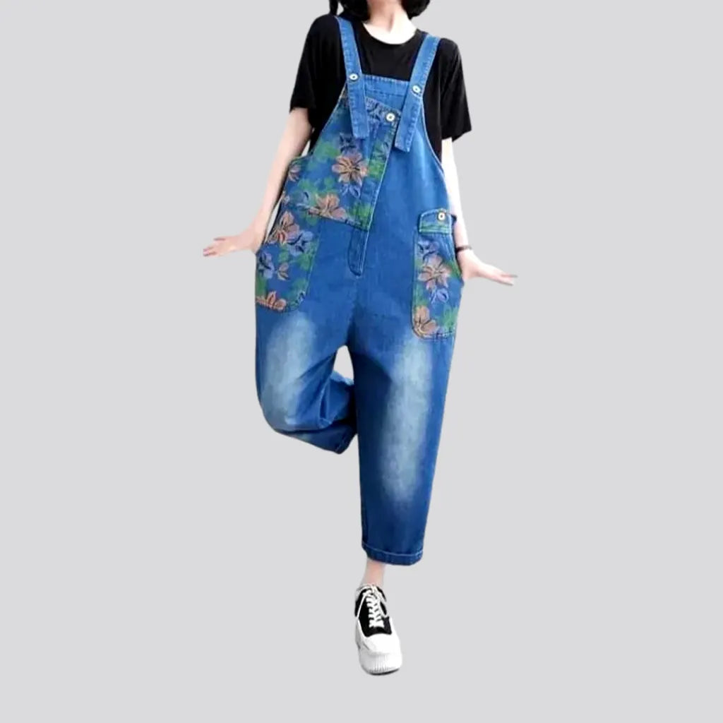 Loose Fitting Medium Wash Jean Dungaree | Jeans4you.shop