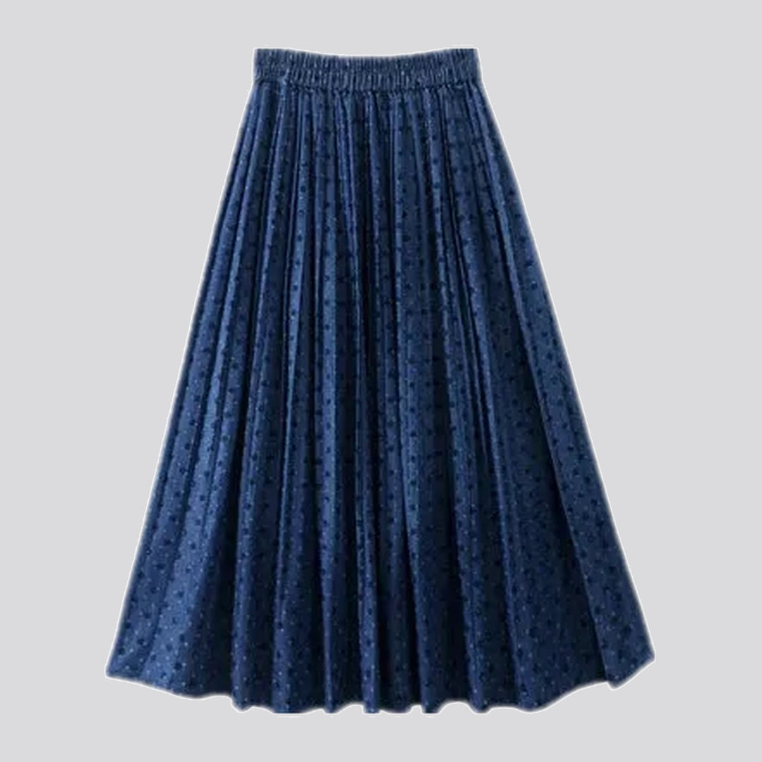 Maxi Length Boho Denim Skirt | Jeans4you.shop