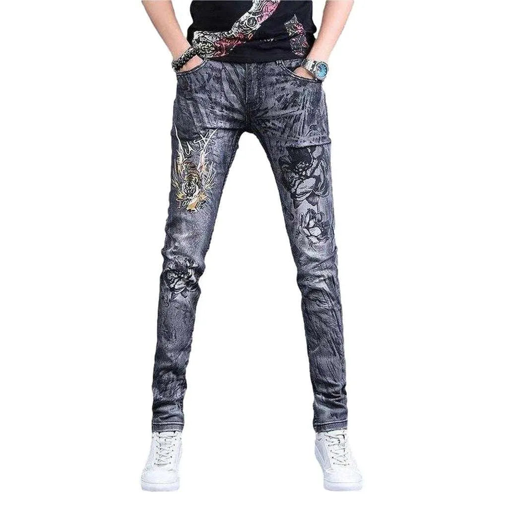 Men's painted jeans