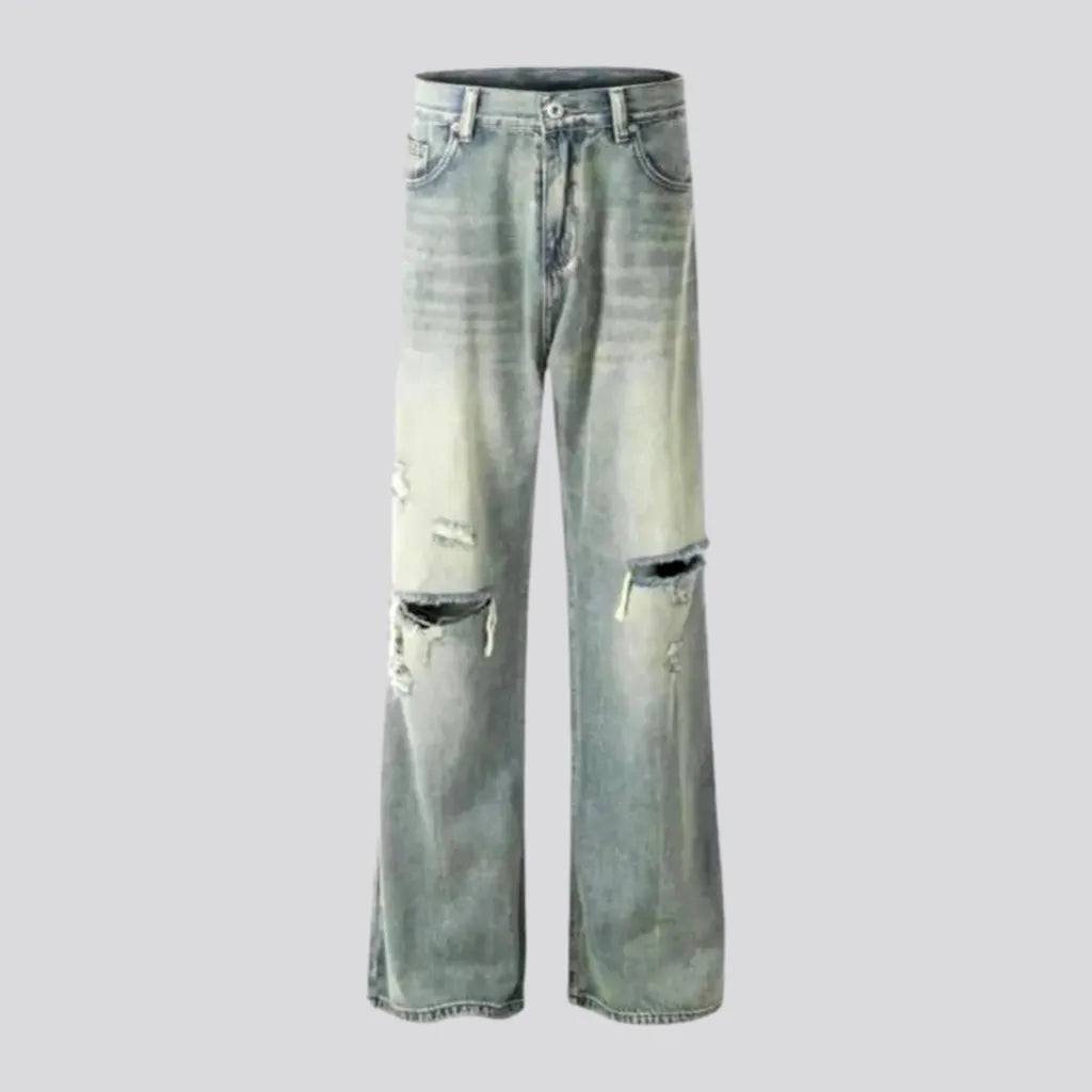 Mid Rise Baggy Distressed Men's Jeans | Jeans4you.shop